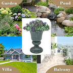 Athena Collection 20''H Garden Plastic Urn Vintage Tall Planter Urn Patio Large - Image 10