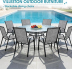 Outdoor Stackable Chairs Set of 8, Stacking Patio Chairs - Image 7
