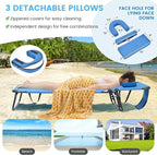 GYMAX Tanning Chair, 350lbs Beach Lounge Chair - Image 3