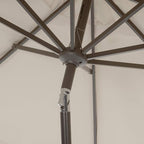 SAFAVIEH 9ft Outdoor Patio Umbrella, Auto Crank Tilt, UV Resistant - Image 4
