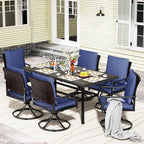 LEVELEVE 7 Piece Outdoor Patio Dining Set by Enjoyyourlife