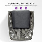 PURPLE LEAF Outdoor Wicker 29" Bar Stools Set of 2, Boho Patio Bar Height Chair - Image 5