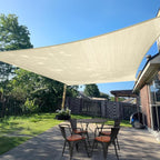 SUNLAX Sun Shade Sail 10' x 10' Butter Cream Rectangle Canopy Sail Shade Cover by SUNLAX