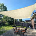 SUNLAX Sun Shade Sail 7' x 15' Butter Cream Rectangle Canopy Sail Shade Cover by SUNLAX