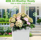 FENCY Set of 2 Tall Planters for Outdoor Plants, 24 Inch Large Tapered Pots - Image 4