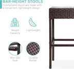 Best Choice Products 5-Piece Outdoor Wicker Bar Table Set - Image 3