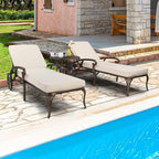 VINGLI Cast Aluminum Outdoor Chaise Lounge Chair - Image 2