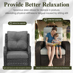 LayinSun Oversized Wicker Outdoor Swivel Glider Recliner - Image 6