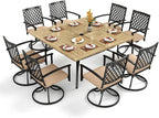 PHI VILLA 9 Pieces Outdoor Dining Set by PHIVILLAThepioneerofcomfortablehouseholdsupplies