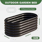 AHEONLAR 3 Pack 4×2×1.5ft Galvanized Raised Garden Beds Outdoor, Sturdy Planter - Image 3