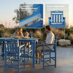 Ciokea 3 Pcs Outdoor Bar Height Table Set, Heavy-Duty All-Weather HDPE Patio - Image 4