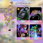 Solar Garden Lights Outdoor, Waterproof Solar Butterfly Lights 4 Pack Willow - Image 2