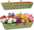 2 Pack 30 Inch Window Boxes Planters Railing Planter Box by KarlliuHOMEGARDEN