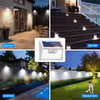 Peasur White Solar Lights Outdoor Waterproof, 8 Pack 140LED Bright Motion - Image 2