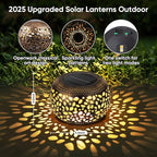 Solar Lantern Outdoor Patio Decor: Solar Lanterns Outdoor Waterproof Hollow Out - Image 4