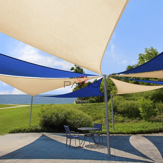 Patio Paradise 18' x 18' x 18' Sun Shade Sail Triangle Canopy Shade Cloth - Image 5