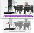 PURPLE LEAF 11.5' X 11.5' Telescopic Patio Umbrella Outdoor Cantilever Umbrella - Image 5
