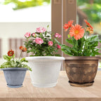 12 Inch Large Planter Pot for Plants Indoor Outdoor, 4 Pack Plastic Flower Pots - Image 2