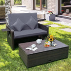 COSTWAY Patio Rattan Daybed - Image 2