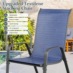 TLSUNNY 7 Pieces Patio Dining Set, Outdoor Table and Chairs W/1.69″ Umbrella - Image 8