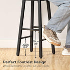 HOOBRO Bar Stools, Barstools Set of 2, Counter Height Barstools, 24.8" Bar - Image 6