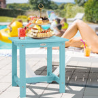 Y&M Outdoor Side Table, HIPS Adirondack Small Single Table, Waterproof Square - Image 2