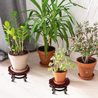 Geetery 2 Pcs 4 to 12 in Wooden Plant Stands Indoor Chinese Oriental Plant Stand - Image 6