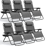Nestl Zero Gravity Chairs Set of 6, Patio Lounge Chair Outdoor by Nestl