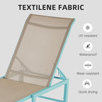 Outdoor Pool Lounge Chairs Set 2 pcs, Aluminum Outdoor Lounge Chair, - Image 3