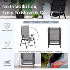 PHI VILLA 9 Piece Patio Dining Set, Outdoor Table and Chairs Set - Image 2