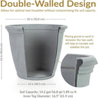 Sunnydaze 20-Inch Anjelica Large Plastic Pot - Image 6