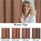 H.VERSAILTEX Linen Blackout Curtains 63 Inches Long 100% Blackout Thermal - Image 5
