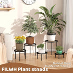 Plant Stand Indoor Outdoor 5 Pack Heavy Duty Metal Stand Multiple Plants - Image 5