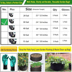 3-Pack 30 Gallon Thickened Plant Grow Bags Large Heavy Duty Garden Bag Fabric - Image 8