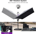 PURPLE LEAF 8.2' X 11.5' Left-right Tilting Patio Umbrella Outdoor Cantilever - Image 7