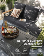 Aoxun Aluminum Outdoor Patio Furniture Set, 8-piece Outdoor Sectional - Image 4