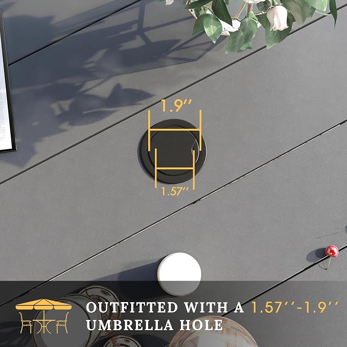 VICLLAX 47.2" Outdoor Round Patio Table - Image 3