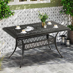 DWVO Cast Aluminum Outdoor Dining Table, Patio Dining Table - Image 7