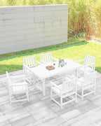 HDPE Outdoor Dining Table, 66.9” Rectangle Patio Dining Table - Image 2