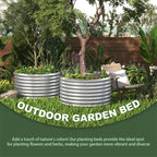 4 Pack Round Galvanized Raised Garden Bed Outdoor, Metal Garden Bed - Image 6