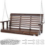 VEVOR Outdoor Wooden Porch Swing, 880lbs 4.5FT Heavy Duty Haning Porch Swings - Image 9