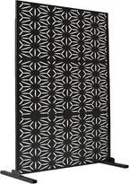 Oakland Living 6 ft. X 4 ft. Black Freestanding Metal Privacy Screen Room by Oakland+Living