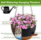 10 inch Hanging Planters for Indoor Plants, 3 Pack Self-Watering Hanging - Image 5