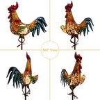 Tryme Rooster Solar Lights Outdoor Decorative Garden Statue Gifts - Image 6