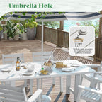 AMERLIFE 7-Piece HDPE Outdoor Dining Set - Image 4