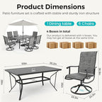 Pamapic 7-Piece Patio Dining Furniture Set - Image 7