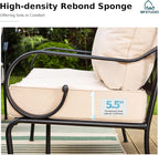 MFSTUDIO 5 Seats Large Metal Patio Conversation Sets, 4 Pieces Outdoor - Image 3