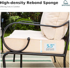 MFSTUDIO 7 Seats Metal Patio Furniture Sets, 6 Pieces Outdoor Sectional Sofa - Image 4