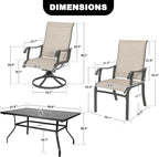 NUU GARDEN 7-Piece Outdoor Dining Table Set, All Weather Table - Image 2
