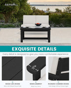 SERWALL HDPE Outdoor Patio Loveseat - Image 4
